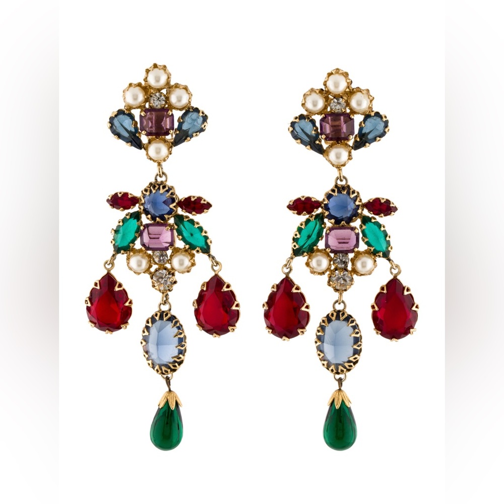 Schreiner Chandelier Book Piece Earrings